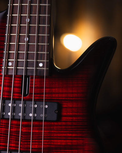 Fodera Emperor 5 Standard Trans Red Burst 2017  - Bajo Eléctrico