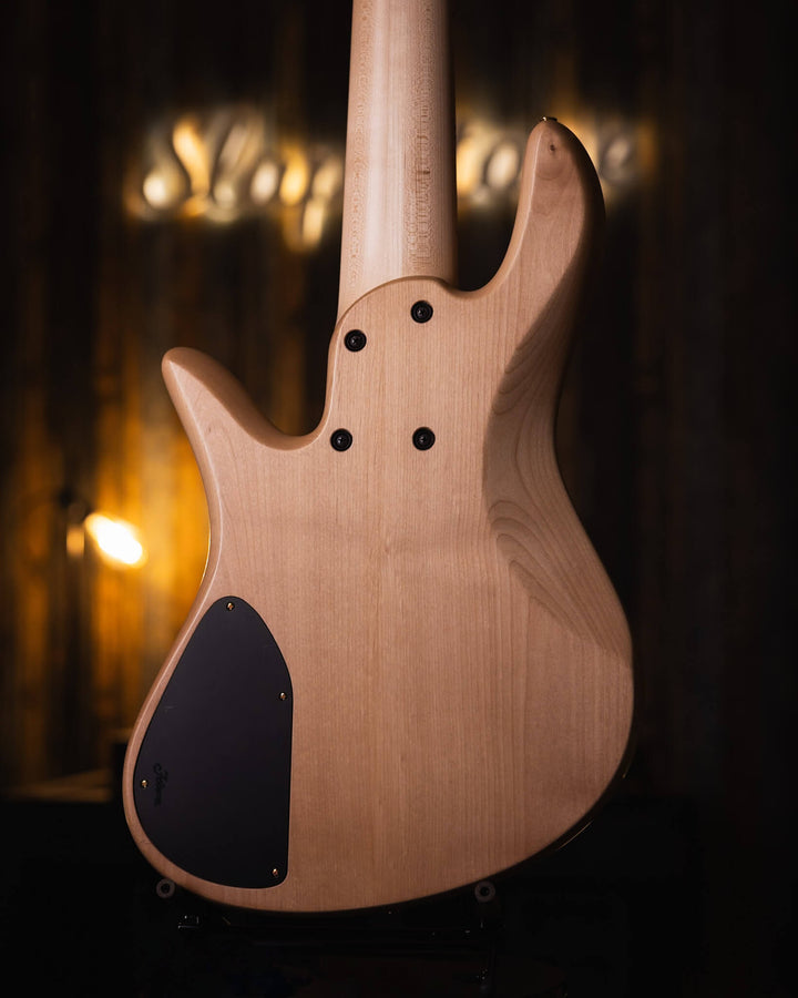 Fodera Emperor 6 Standard Special Poplar Burl 2023 - Bajo Eléctrico | Cuerpo • Modelo: Emperor 6 Standard Special• Madera: Alder • Top: Poplar Burl• Terminación: Satin Brazo • Madera: 3 Piezas de Hard-Rock Maple• Perfil: Standard • Terminación: Satin • Es