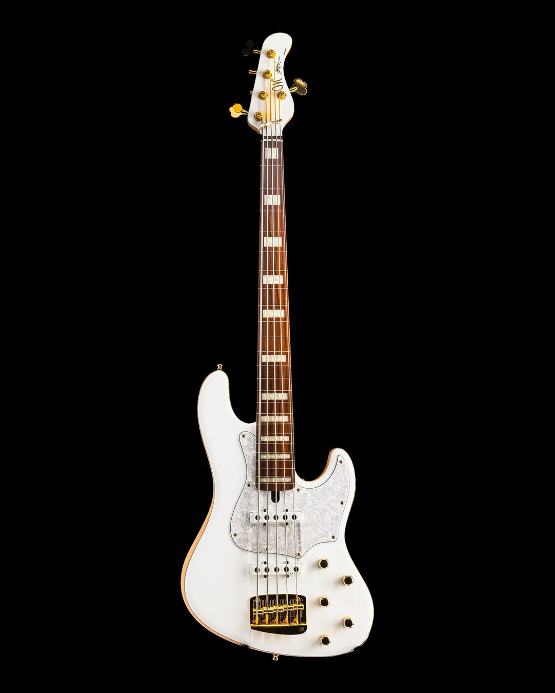 Mayones Jabba 5 Hadrien Feraud Signature Fretless Spruce Monolith White Satin 2027