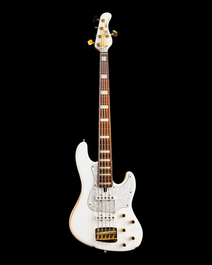Mayones Jabba 5 Hadrien Feraud Signature Fretless Spruce Monolith White Satin 2027