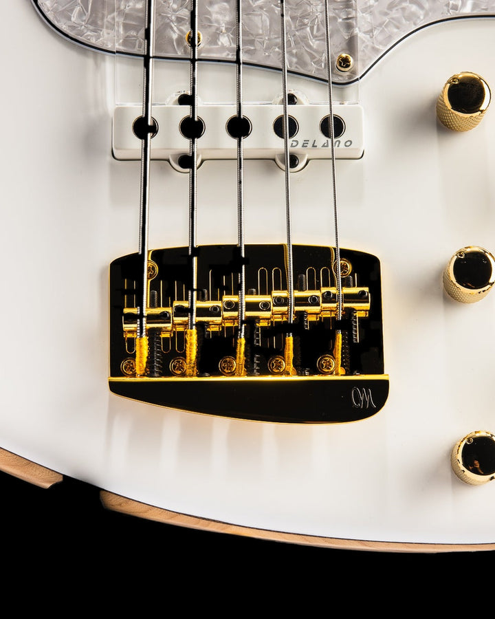Mayones Jabba 5 Hadrien Feraud Signature Fretless Spruce Monolith White Satin 2027
