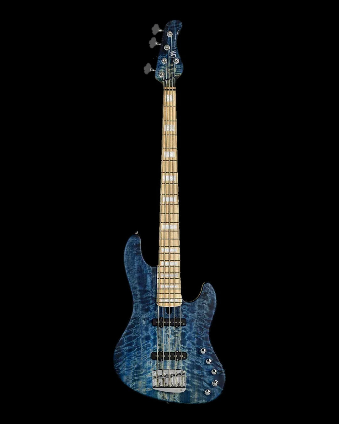 Mayones Jabba Custom 5 Curly Poplar Turquoise Iris Matt 2027