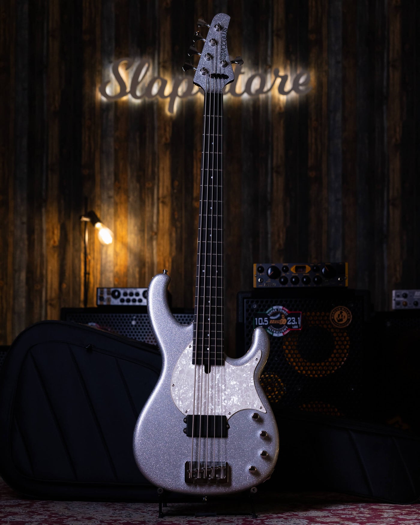 Modulus Funk Unlimited 5 Silver Sparkle 2008 - Bajo Eléctrico