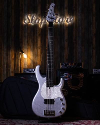Modulus Funk Unlimited 5 Silver Sparkle 2008 - Bajo Eléctrico