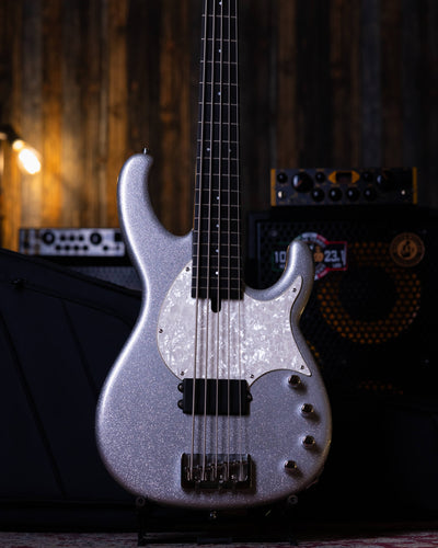 Modulus Funk Unlimited 5 Silver Sparkle 2008 - Bajo Eléctrico