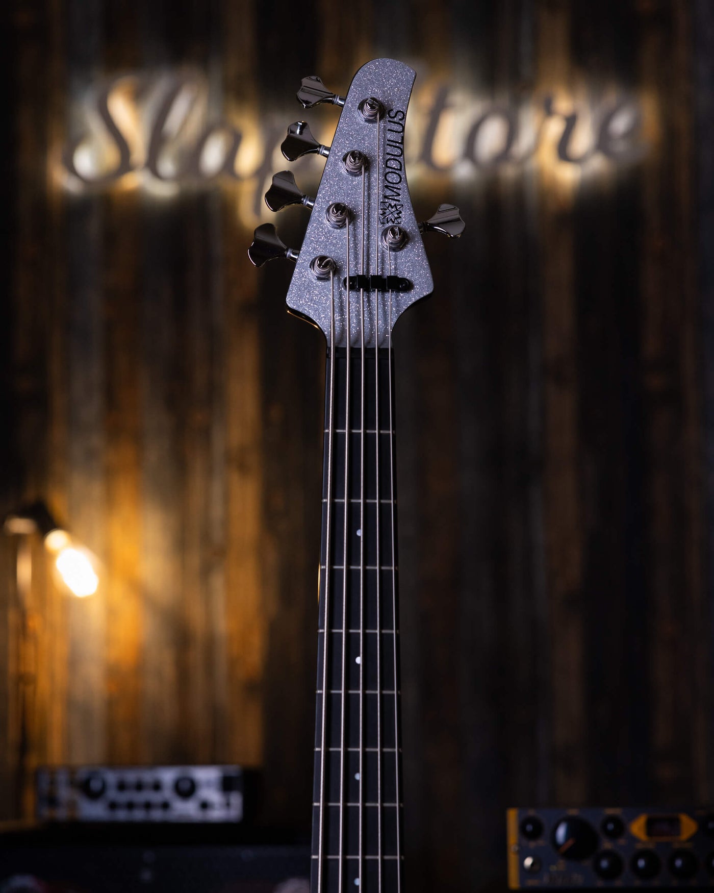 Modulus Funk Unlimited 5 Silver Sparkle 2008 - Bajo Eléctrico