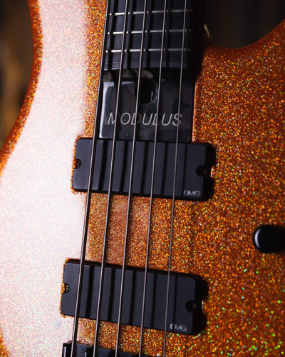 Modulus Quantum 5 Orange Sparkle 2001 - Bajo Eléctrico