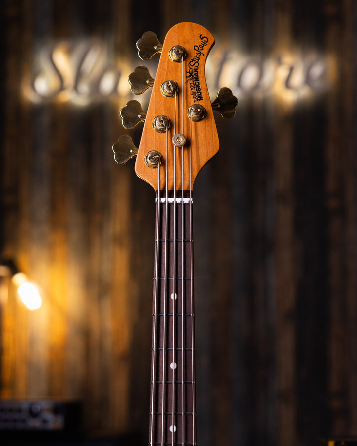 Musicman Stringray 5 Special 5 H Amethyst Sparkle 2021 - Bajo Eléctrico | El primer bajo diseñado completamente por Ernie Ball MusicMan, el Stingray 5, apareció en 1987 y desde ese momento se ha convertido en un estándar de la industria. El StingRay5 sati