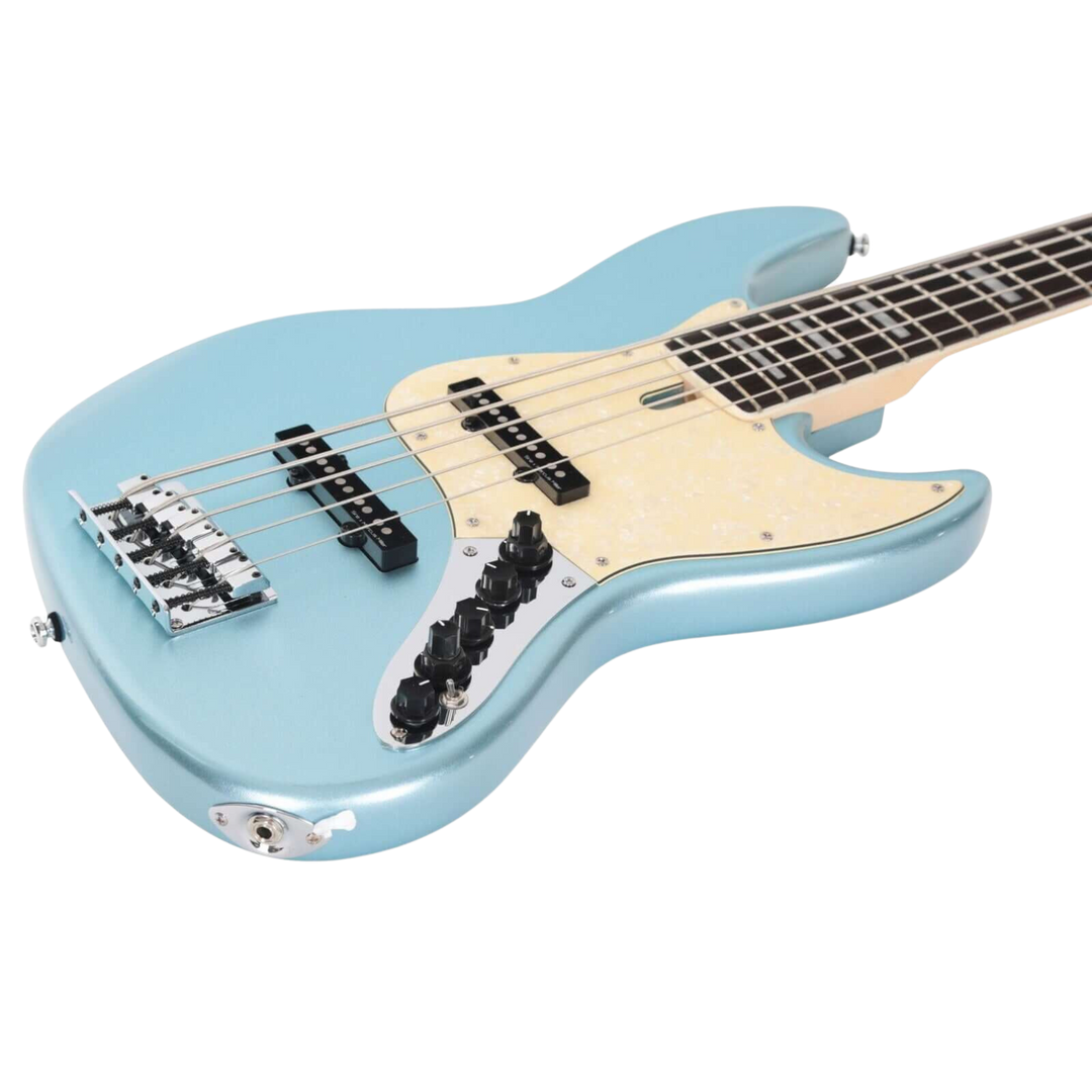 Sire V7 Alder-5 Lake Placid Blue (2nd Gen) - Bajo Eléctrico | Si me hubiesen mostrado los bajos Sire guiándonos solamente por el precio, habría tenido muchas dudas sobre qué tan buenos serían. Afortunadamente, tuve la oportunidad de ver uno y tocarlo sin
