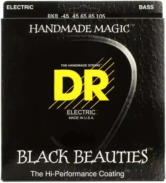 DR Strings Black Beauties 4 (45-105) - Cuerdas de Bajo Eléctrico | Descripción Cuerdas de bajo BLACK BEAUTIES™ on tecnología K3™. El recubrimiento K3 es el primer recubrimiento que "suena tan bien o mejor que las cuerdas sin recubrimiento".El extraordinar