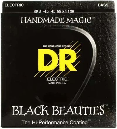 DR Strings Black Beauties 4 (45-105) Cuerdas de Bajo Eléctrico - Descripción Cuerdas de bajo BLACK BEAUTIES™ on tecnología K3™. El recubrimiento K3 es el primer recubrimiento que "suena tan bien o mejor que las cuerdas sin recubrimiento".El extraordinario
