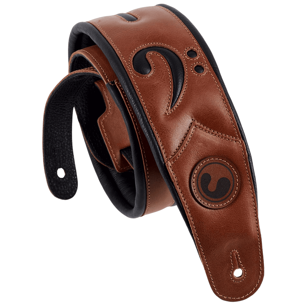 Ergostraps Fa 4" Whisky Brown / Black | * Correa de instrumento musical. Foto referencial: Al ser un producto de cuero, el color puede variar ligeramente. | Gearhub