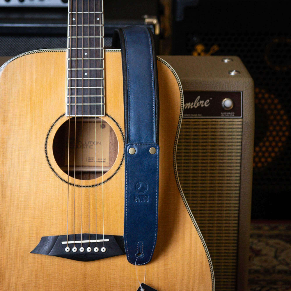 Ergostraps G-Lite 2" Blue Ocean | * Correa de instrumento musical. Foto referencial: Al ser un producto de cuero, el color puede variar ligeramente. | Gearhub