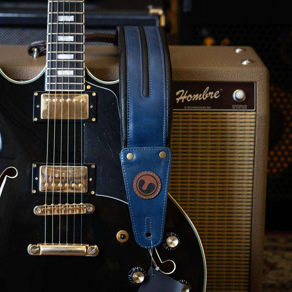 Ergostraps Neo 3" Blue Ocean | * Correa de instrumento musical. Foto referencial: Al ser un producto de cuero, el color puede variar ligeramente. | Gearhub