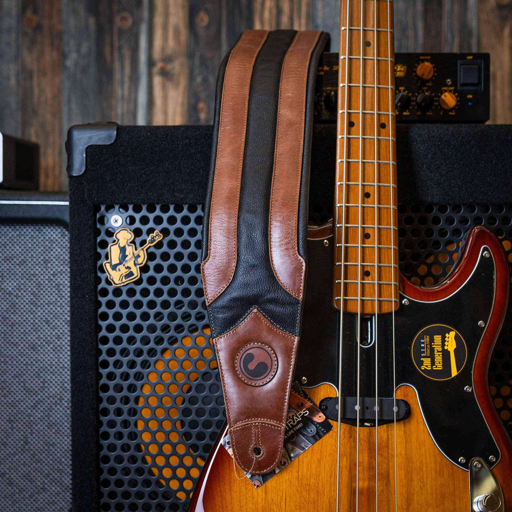 Ergostraps River 4" Whisky Brown | * Correa de instrumento musical. Foto referencial: Al ser un producto de cuero, el color puede variar ligeramente. | Gearhub