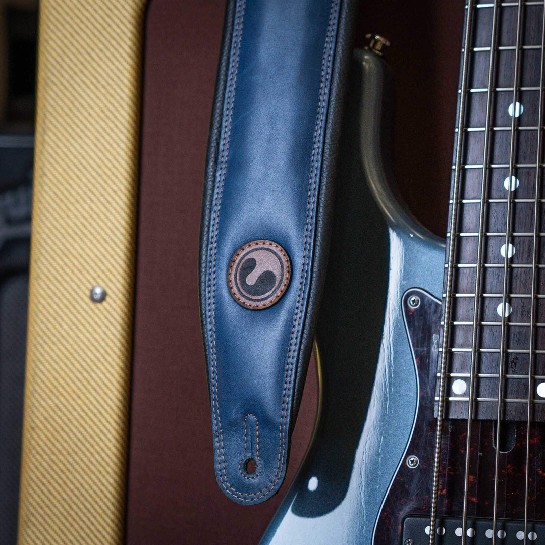 Ergostraps Rocket 3" Blue | * Foto referencial: Al ser un producto de cuero, el color puede variar ligeramente. | Gearhub