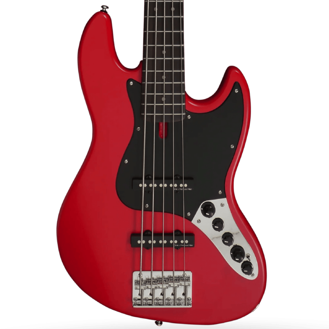 Sire V3-5 Red Satin (2nd Gen) - Bajo Eléctrico | Si me hubiesen mostrado los bajos Sire guiándonos solamente por el precio, habría tenido muchas dudas sobre qué tan buenos serían. Afortunadamente, tuve la oportunidad de ver uno y tocarlo sin saber cuánto