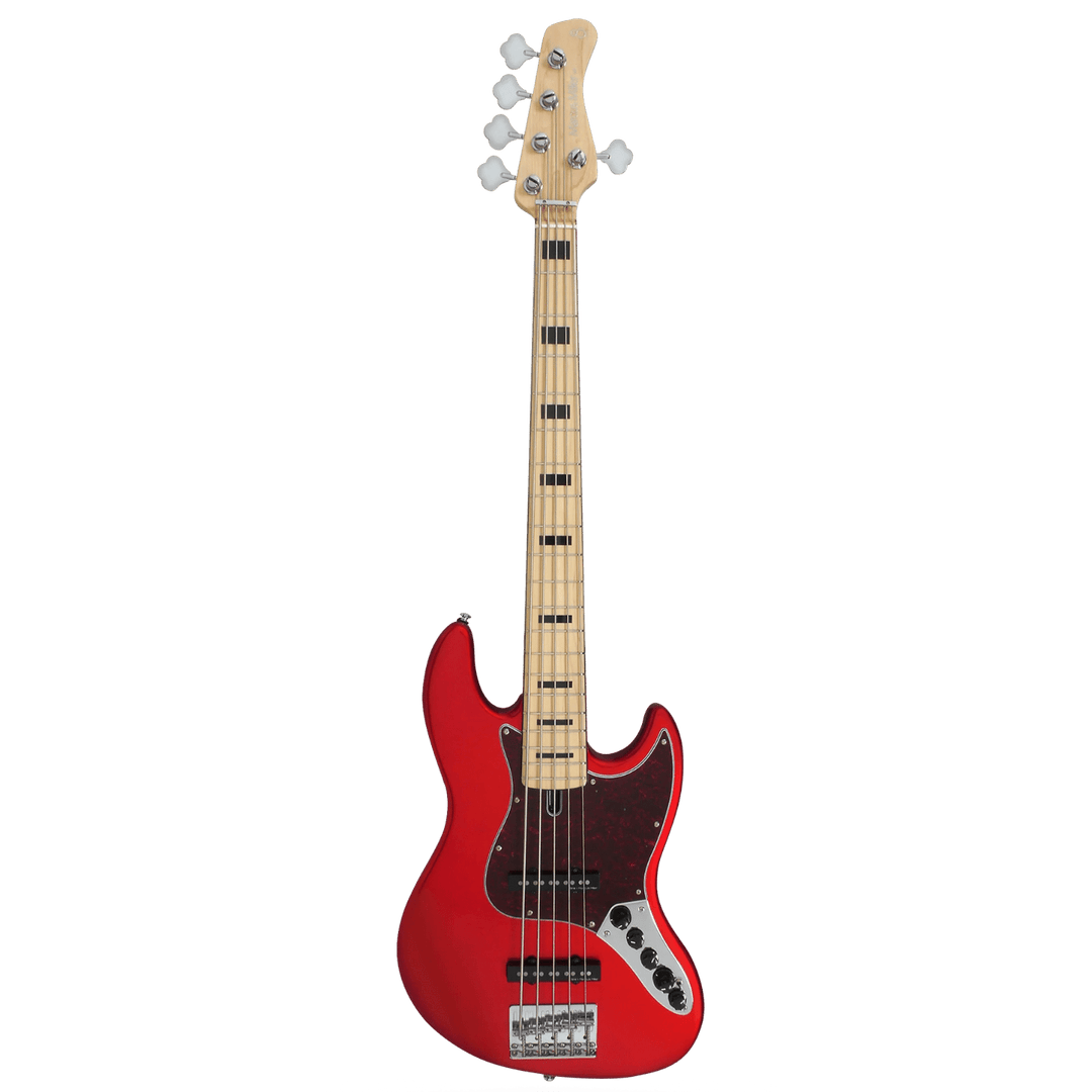 Sire V7 Vintage Ash 5 Bright Metallic Red (2nd Gen) - Bajo Eléctrico | Si me hubiesen mostrado los bajos Sire guiándonos solamente por el precio, habría tenido muchas dudas sobre qué tan buenos serían. Afortunadamente, tuve la oportunidad de ver uno y toc