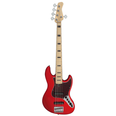 Sire V7 Vintage Ash 5 Bright Metallic Red (2nd Gen) - Bajo Eléctrico