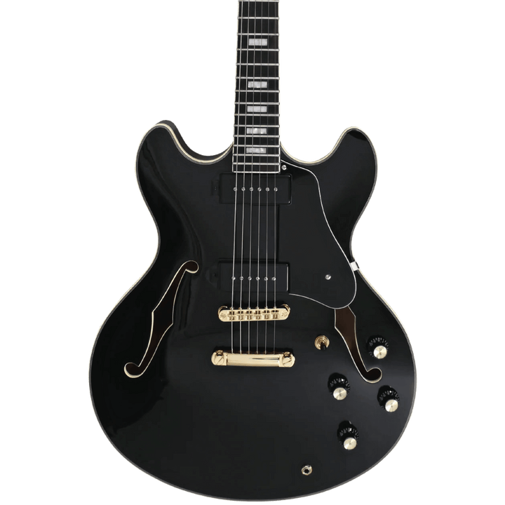Sire H7V Black - Guitarra Eléctrica | La Guitarra Sire H7 fue diseñada según las especificaciones y preferencias exactas de su homónimo. Esta excelente guitarra eléctrica semi-hollow está repleta de componentes de alta calidad. Su cuerpo de arce laminado