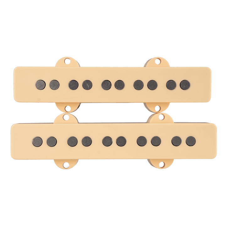 Lindy Fralin Jazz Bass 5 Cream Cover - Cápsula de Bajo | DescriptionFralin Jazz Bass Pickups are fat, loud, punchy, and clear. They have articulation and definition not found in other manufacturers’ pickups. We use all USA-Made parts, and wind and build t