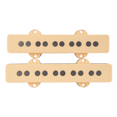 Lindy Fralin Jazz Bass 5 Cream Cover - DescriptionFralin Jazz Bass Pickups are fat, loud, punchy, and clear. They have articulation and definition not found in other manufacturers’ pickups. We use all USA-Made parts, and wind and build them one at a time