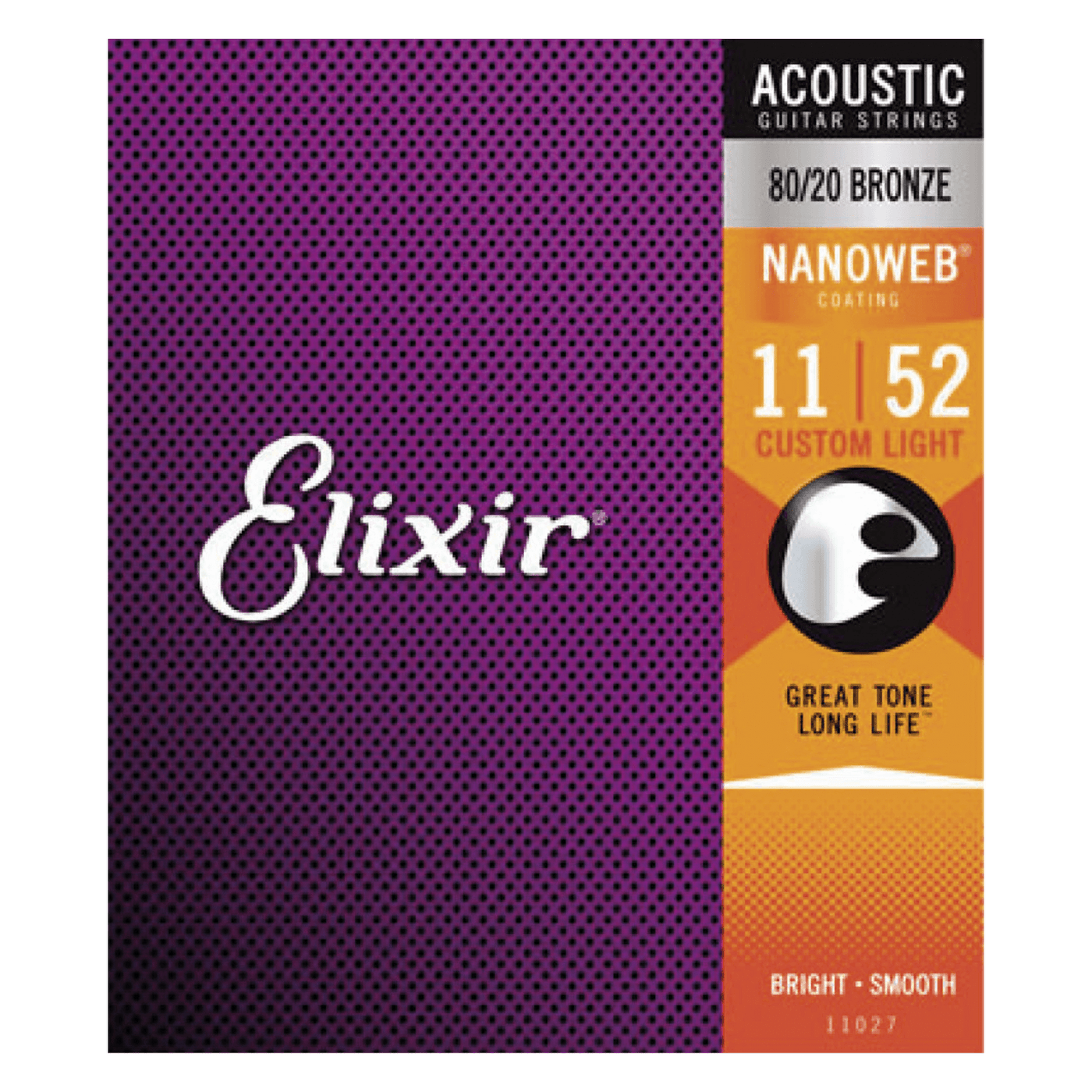 Elixir Acoustic Bronze Nanoweb Custom Light (11-52) Cuerdas de Guitarra acústica