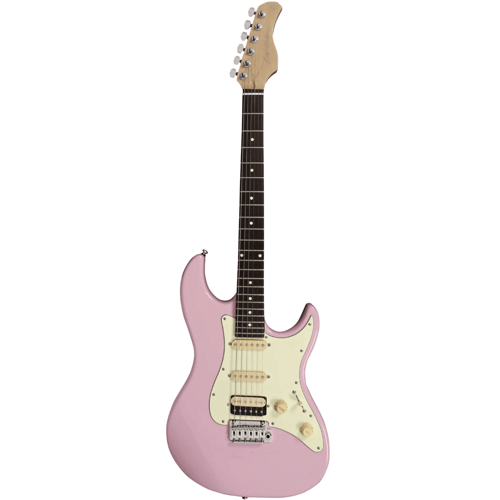 Sire S3 Pink - Guitarra Eléctrica | La guitarra eléctrica tradicional en forma de S se mejora con especificaciones electrónicas y de hardware diseñadas por Larry Carlton para adaptarse a la mayoría de los estilos de guitarra, desde el clásico hasta el con