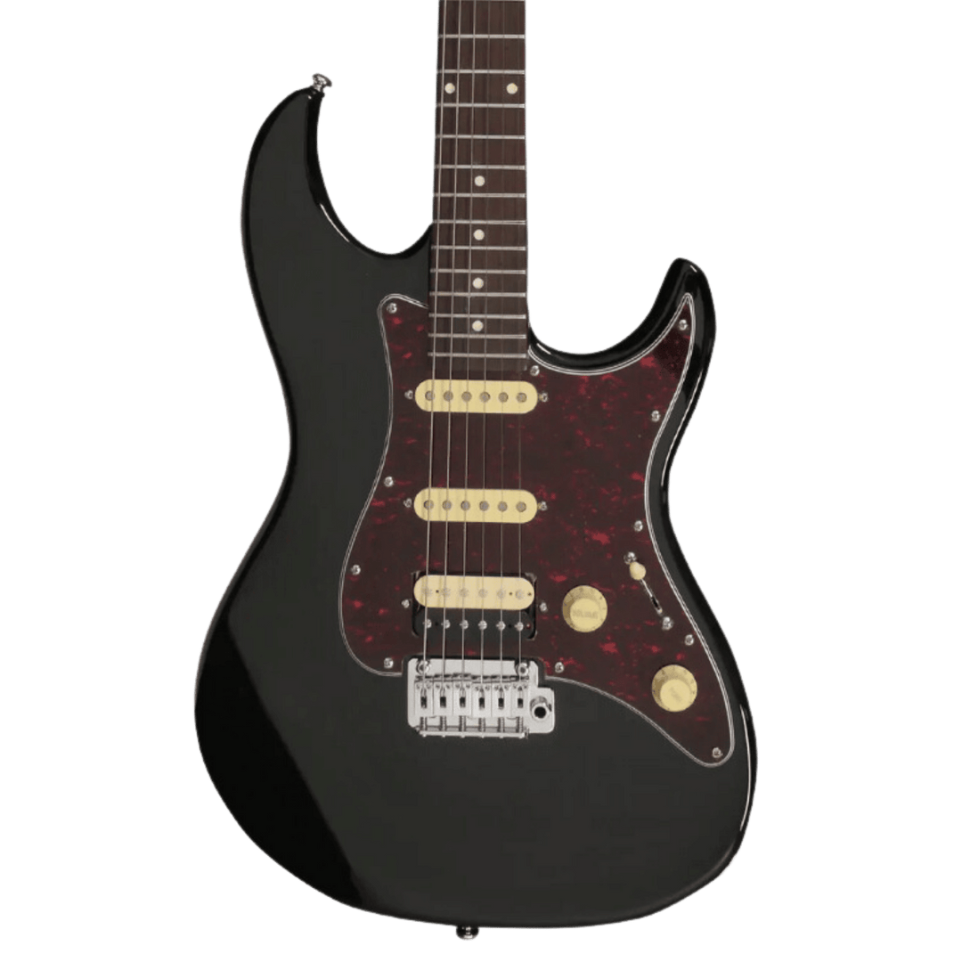 Sire S3 Black - Guitarra Eléctrica | La guitarra eléctrica tradicional en forma de S se mejora con especificaciones electrónicas y de hardware diseñadas por Larry Carlton para adaptarse a la mayoría de los estilos de guitarra, desde el clásico hasta el co