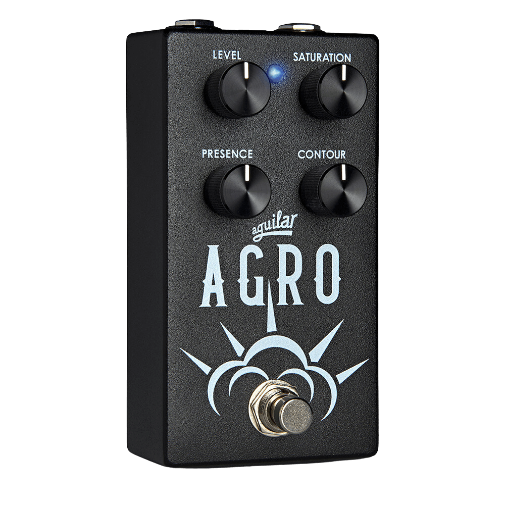 Aguilar Agro MKII - Pedal de Bajo | El AGRO® se basa en el canal de saturación del célebre cabezal de bajo AG 500 de Aguilar. Capaz de producir de todo, desde un cálido overdrive a válvulas hasta una distorsión completa, este pedal te dará el grind que ne
