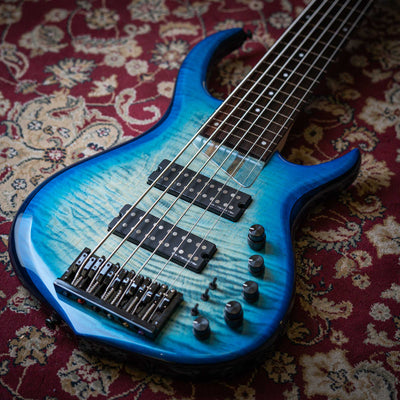 Sire M7-6 Fretless Transparent Blue (2nd Gen) - Bajo Eléctrico
