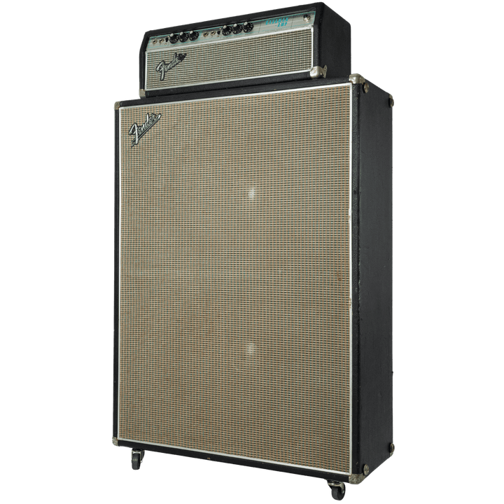 1969 Fender Bassman Amp (Head) + Fender 2x15" (Cab) - Amplificador de Guitarra o Bajo | Este amplificador es un clásico absoluto de Fender. El tono limpio es absolutamente imbatible. El gabinete proporciona una gran cantidad de fuerza, claridad y graves.