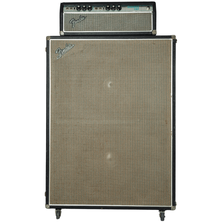 1969 Fender Bassman Amp (Head) + Fender 2x15" (Cab) - Amplificador de Guitarra o Bajo | Este amplificador es un clásico absoluto de Fender. El tono limpio es absolutamente imbatible. El gabinete proporciona una gran cantidad de fuerza, claridad y graves.