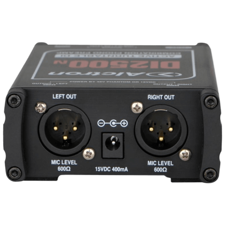 Alctron DI2500N - Caja Directa Activa | DI2500N es una caja directa activa y una caja directa estéreo especialmente diseñada para manejar los rigores del estudio de grabación profesional y el entorno abusivo de las giras en vivo. Un filtro de paso bajo pr