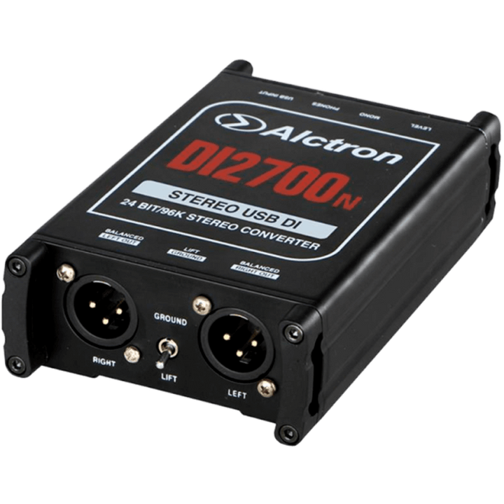 Alctron DI2700N - Caja Directa Activa | Diseñado para conectarse a cualquier sistema informático para transferir sin problemas audio digital a analógico, solo tienes que enchufar sin ningún controlador, compatible con WINDOWS y MAC. DI2700N es una caja di