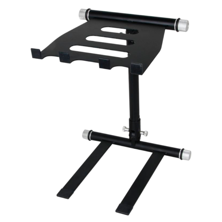 Alctron LS005 - Soporte Laptop DJ | Fabricado con aleación de aluminio de alta calidad, estable, resistente para DJ y músicos, estilo plegable, sin ensamblaje o piezas sueltas. El soporte para portátil LS005 está fabricado con aleación de aluminio de alta
