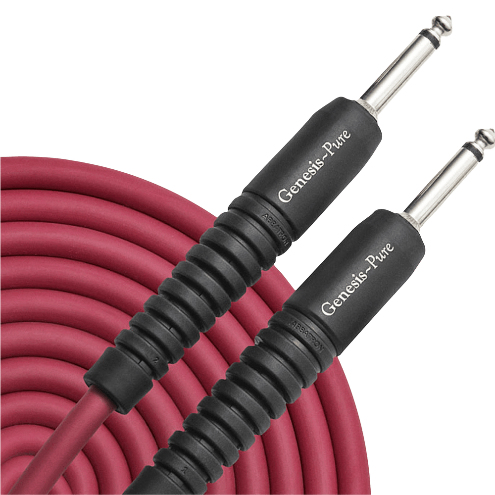 Analysis Plus Genesis Pure Red - Cable de Instrumento | Tyler New very flexible and quiet Genesis Pure Instrument cable. It uses our patented hollow oval woven design for great sound and performance. In the beginning Sound was created and it was Pure. Gen