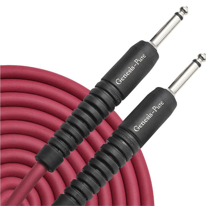 Analysis Plus Genesis Pure Red - Cable de Instrumento | Tyler New very flexible and quiet Genesis Pure Instrument cable. It uses our patented hollow oval woven design for great sound and performance. In the beginning Sound was created and it was Pure. Gen