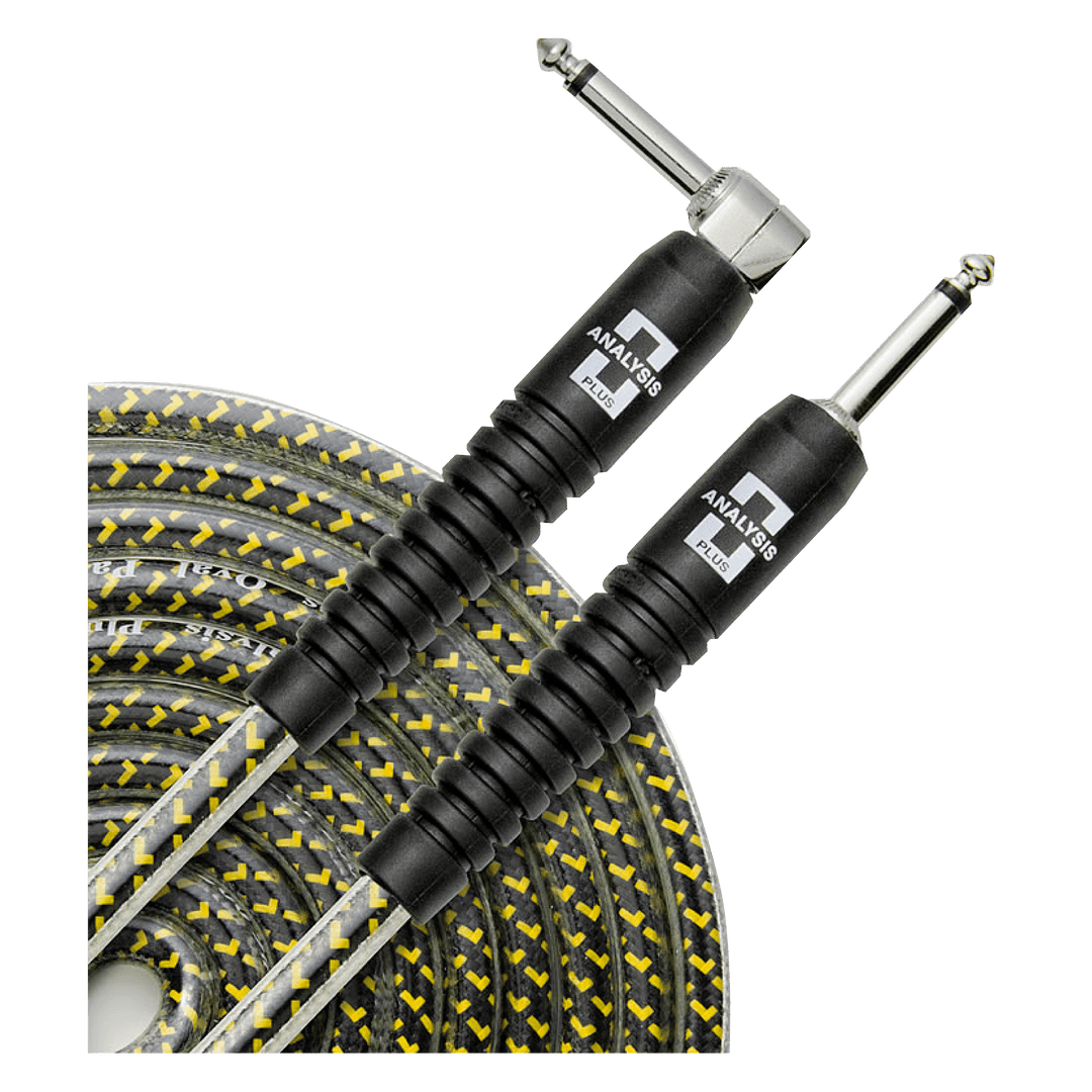 Analysis Plus Pro Yellow Oval - Cable de Instrumento | El cable para instrumento YELLOW OVAL es nuestro producto más vendido. Ha ganado la "selección del editor" en la revista "Bass Player and Keyboard". Es el cable John Mayer, Richard Bona, Paul Carrack,