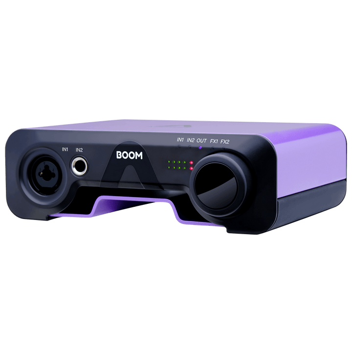 Apogee Boom - Interfaz de Audio | BOOM está hecho para creativos apasionados que persiguen su creatividad y calidad sin compromiso. Ya seas músico, podcaster, productor de video o transmisor en vivo, BOOM te inspirará para llevar tus proyectos al siguient