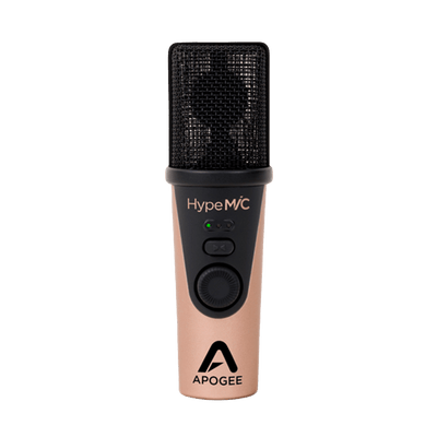 Apogee HypeMic - $349990 - Gearhub - Ever wonder how your favorite recordings seem to leap from the speaker, with vocals that magically float above even a dense background track? That’s compression. HypeMiC’s patented studio-quality analog compression that’s easy to use and brings the magic to your vocals, voice-overs, instruments, percussion, and podcasts – anything you record! With HypeMiC and your iPhone or computer, you can make amazing recordings on the go. Conexión • PureDIGITAL para una calidad de so