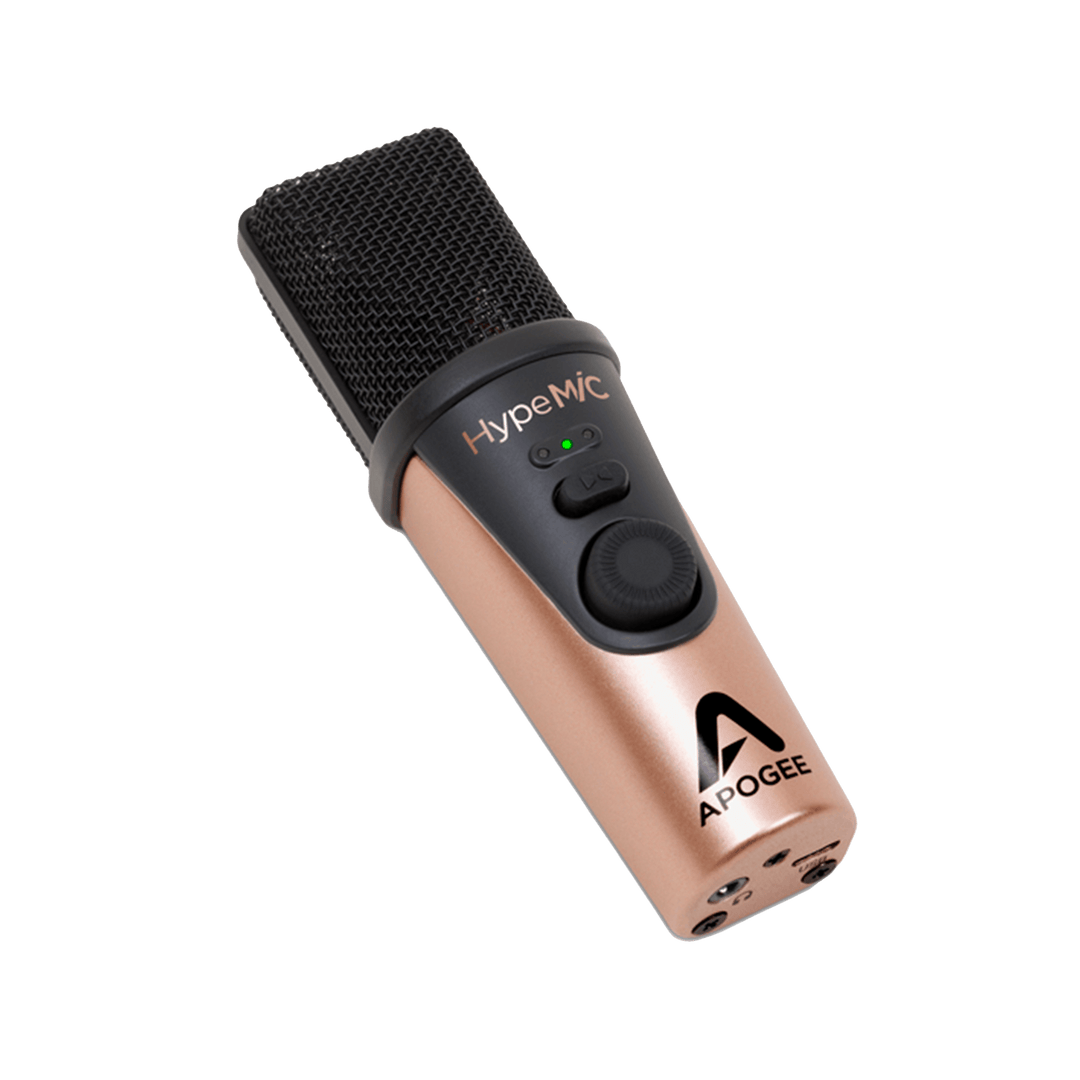 Apogee HypeMic - Micrófono Cardioide Condensador | Ever wonder how your favorite recordings seem to leap from the speaker, with vocals that magically float above even a dense background track? That’s compression. HypeMiC’s patented studio-quality analog c