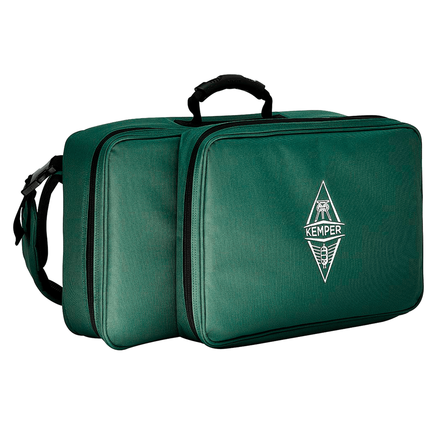 Kemper Profiler Stage Bag - $142990 - Gearhub - Con el bolso Kemper Profiler stage , Kemper ofrece el medio de transporte adecuado para estar listo para la acción en cualquier momento . El bolso bien acolchada tiene un gran compartimento de las dimensiones adecuadas para el Kemper Profiler stage , mientras que el otro compartimento proporciona espacio para cables, pedales adicionales o computadoras portátiles . Además, el bolso de escenario ofrece una correa para el hombro para un transporte mas cómodo, que