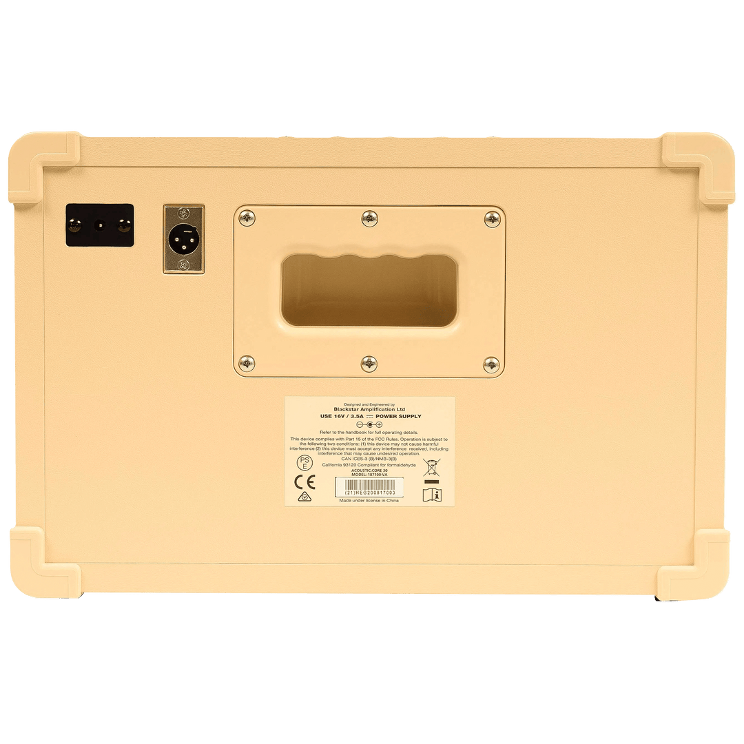 Blackstar Acoustic Core 30 - Amplificador Guitarra Acústica | ACOUSTIC : CORE fue diseñado para dar a los cantautores la capacidad de obtener un sonido profesional sin ninguna experiencia en ingeniería de sonido, luego compartirlo a través de transmisión