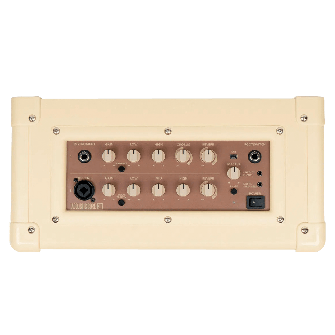 Blackstar Acoustic Core 30 - Amplificador Guitarra Acústica | ACOUSTIC : CORE fue diseñado para dar a los cantautores la capacidad de obtener un sonido profesional sin ninguna experiencia en ingeniería de sonido, luego compartirlo a través de transmisión