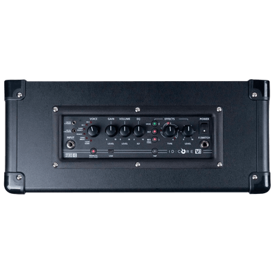 Blackstar Core 40 V3 - $358990 - Gearhub - Los amplificadores de guitarra Blackstar ID:Core V3 son una excelente opción como amplificadores de práctica y son ideales para los músicos que necesitan un amplificador de calidad, pero que también desean que se incluyan algunos efectos aceptables, además de la facilidad de uso. Todo en un combo compacto y portátil con opción de batería. General • Serie: Core 40• Potencia: 2x20W Super Wide Stereo• Voices : Clean Warm, Clean Bright, Crunch, Super Crunch, OD1, OD2 E