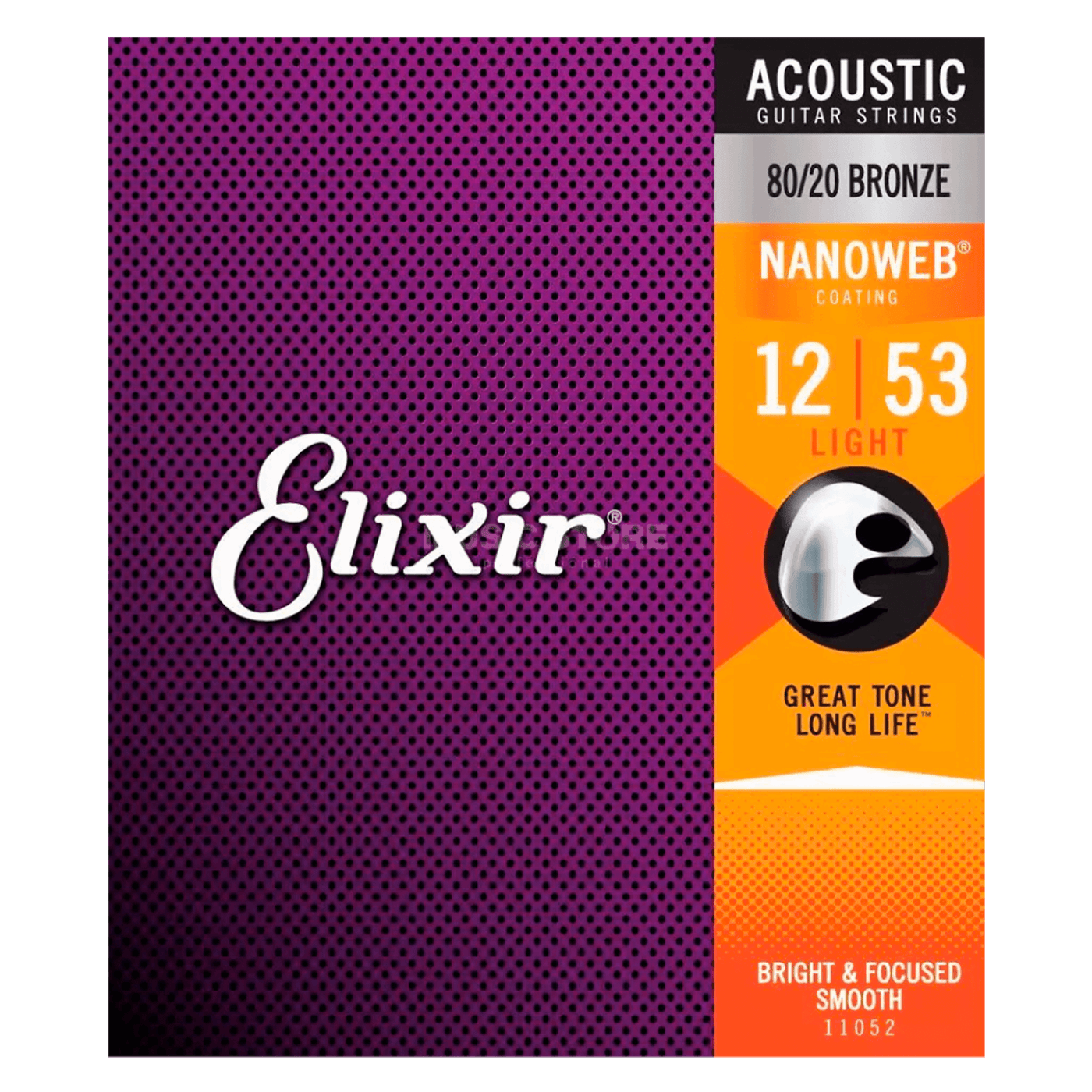 Elixir Acoustic Bronze Nanoweb Light (12-53) - $19990 - Gearhub - Elixir® Acoustic 80/20 Bronze Strings with NANOWEB Coating deliver a bright, lively tone together with extended tone life that players have come to expect from Elixir Strings. Gauges: .012 – .016 – .024 – .032 – .042 – .053.
