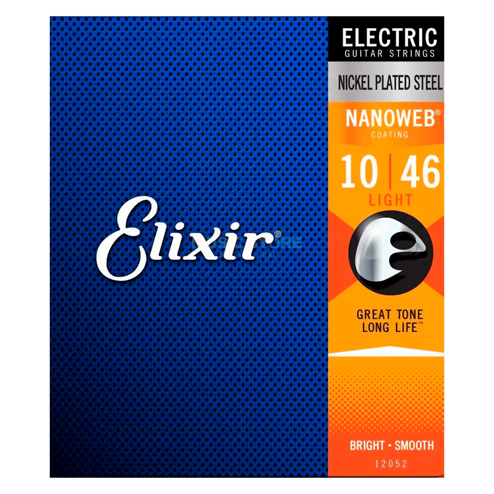 Elixir Nickel Plated Steel Nanoweb Light (10-46) - Cuerdas de Guitarra eléctrica | Las cuerdas eléctricas de acero niquelado Elixir® con recubrimiento NANOWEB® brindan la presencia, el golpe y la personalidad de las cuerdas de guitarra eléctrica tradicion