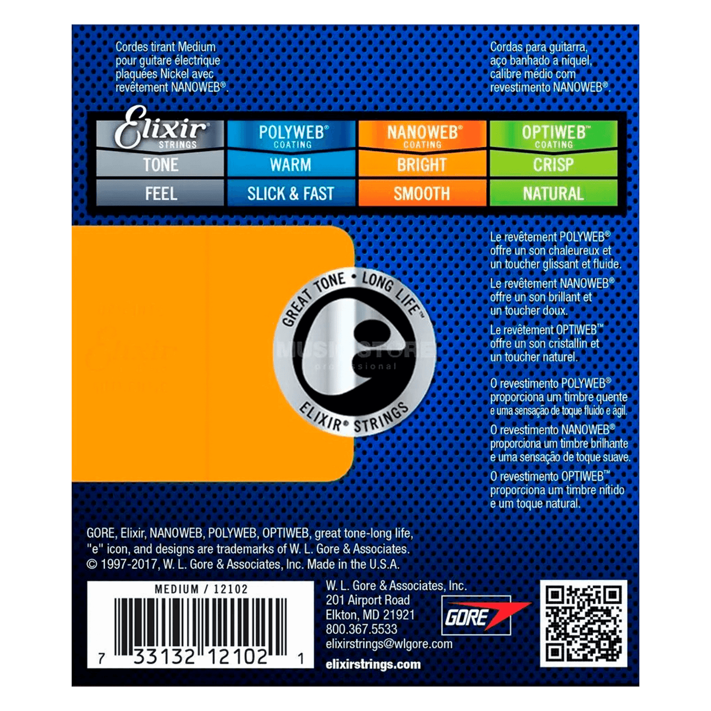 Elixir Nickel Plated Steel Nanoweb Medium (11-49) - $19990 - Gearhub - Elixir® Electric Nickel Plated Steel Strings with NANOWEB® Coating deliver the presence, punch, and personality of traditional electric guitar strings but with extended tone life. Gauges: .011 – .014 – .018 – .028 – .038 – .049.