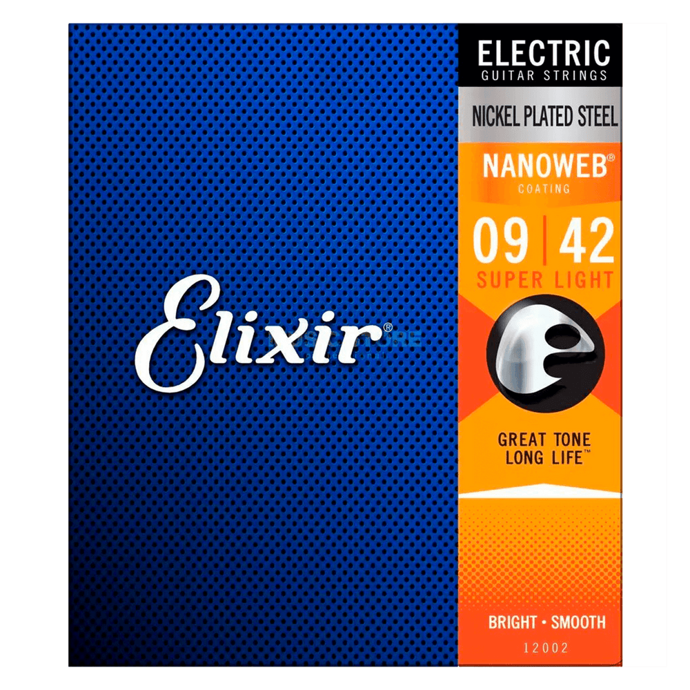 Elixir Nickel Plated Steel Nanoweb Super Light (09-42) - Cuerdas de Guitarra eléctrica | Las cuerdas eléctricas de acero niquelado Elixir® con recubrimiento NANOWEB® brindan la presencia, el golpe y la personalidad de las cuerdas de guitarra eléctrica tra